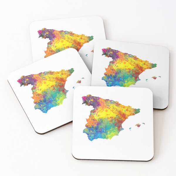 Item preview, Spain Watercolor Map designed and sold by ArtPrints.