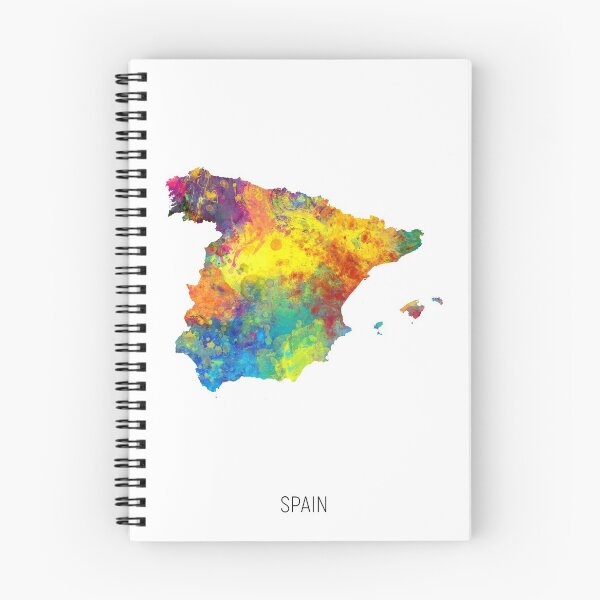 Artikelvorschau, Spain Watercolor Map entworfen und verkauft von ArtPrints.