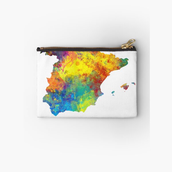 Aperçu de l'œuvre Spain Watercolor Map créée et vendue par ArtPrints.