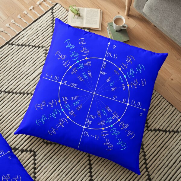 #UnitCircle, #Circle, #Trigonometry, #Sine, Trigonometric Functions, Cartesian Coordinate, System, Mathematics Floor Pillow