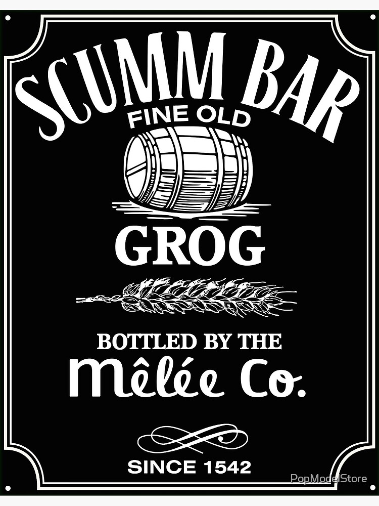 Discover Monkey Island Scumm Bar Grog Premium Matte Vertical Poster