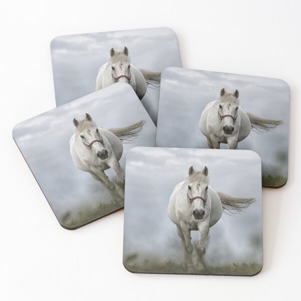 Item preview, Beautiful White Horse Charging designed and sold by PODLizardWizard.