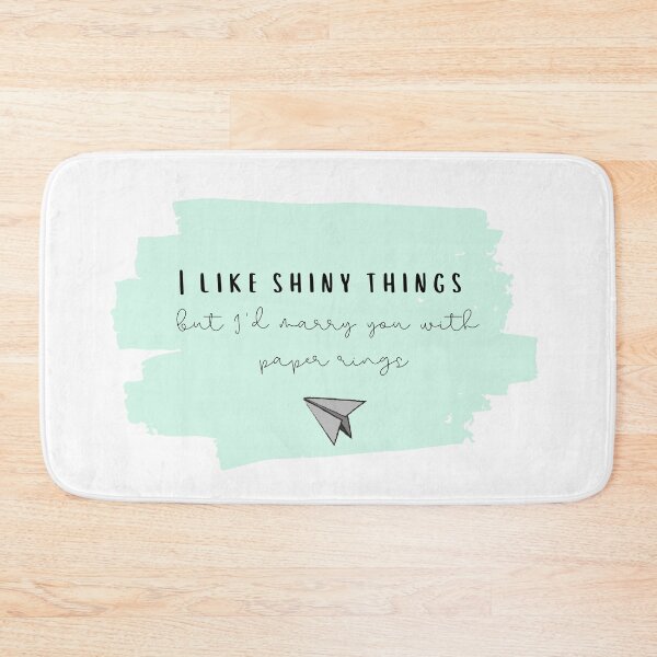 Item preview, I Like Shiny Things But I'd Marry You With Paper Rings - Taylor Swift Lover Album  lyrics designed and sold by bombalurina.