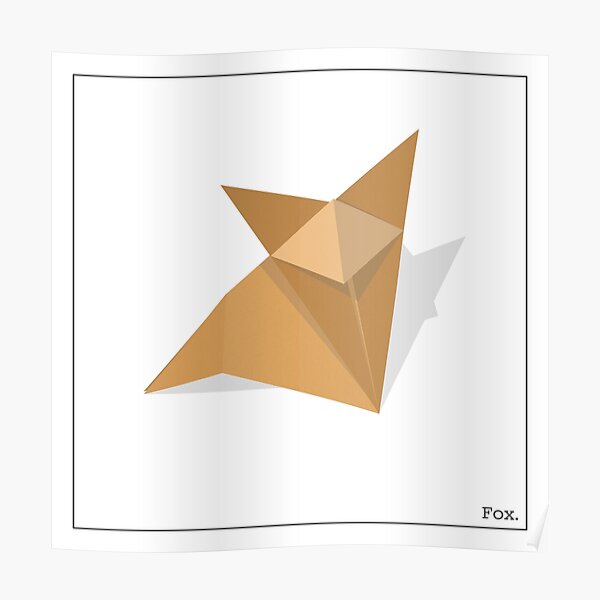 Paper Fox Origami Posters Redbubble