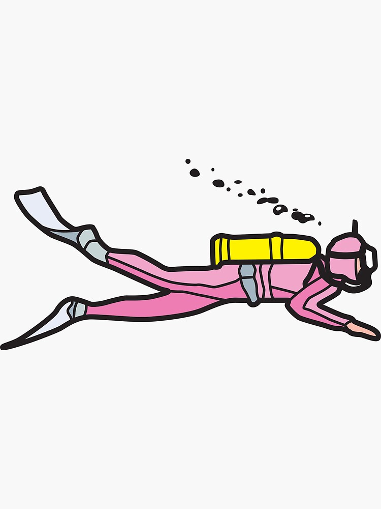 Bright Pink Diver by trebordesign
