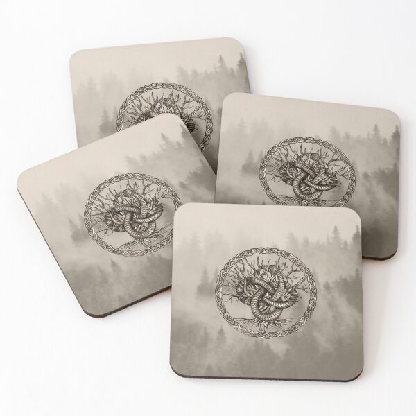 Item preview, Ouroboros Celtic Knot with Tree of Life Sepia designed and sold by Nartissima.