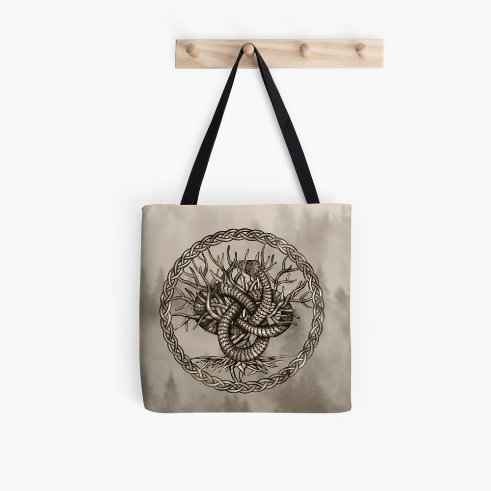 Sicily Celtic Leather Tote Bags , Sicily Celtic Flag With Celtic Tree of  Life