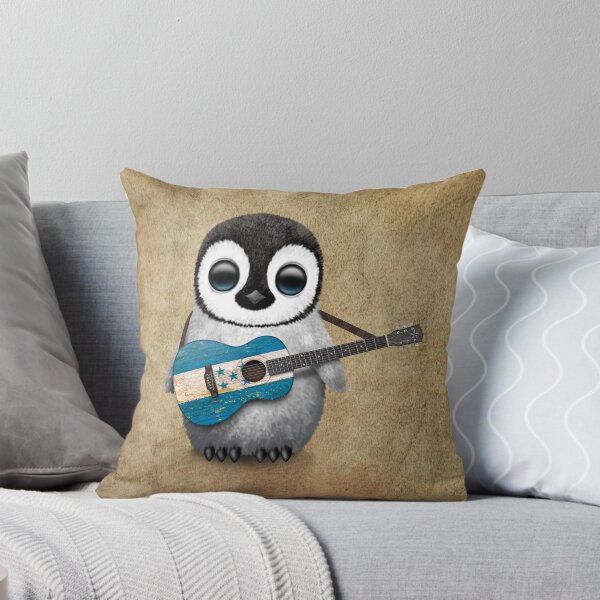 Item preview, Baby Penguin Playing Honduran Flag Guitar designed and sold by JeffBartels.