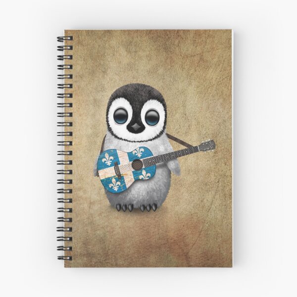 Item preview, Baby Penguin Playing Quebec Flag Guitar designed and sold by JeffBartels.