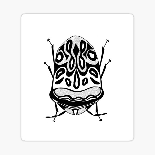 Picasso Bug (ink illustrations of weird animals that are real) Sticker