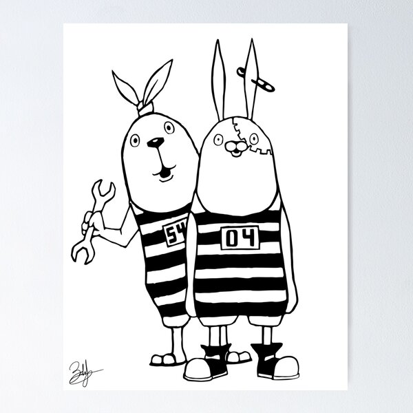 Usavich Rabbits (black and white)