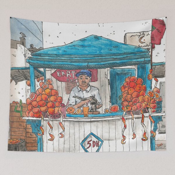Item preview, Orange juice seller in Morocco designed and sold by mari95santos.