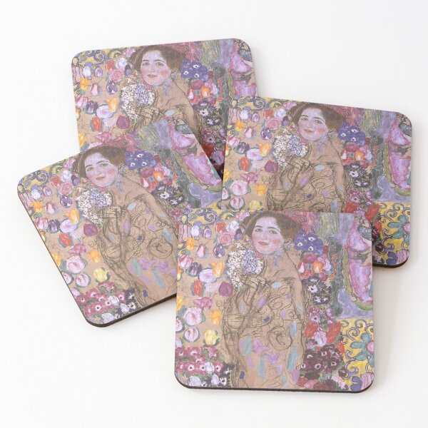 Item preview, Portrait of a woman Damenbildnis by Gustav Klimt - Art Nouveau Romantic designed and sold by Bebichic.
