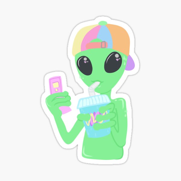 alien kid Sticker