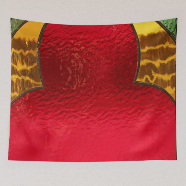 Item preview, Red yellow green church glass pane design designed and sold by Kam-designs.