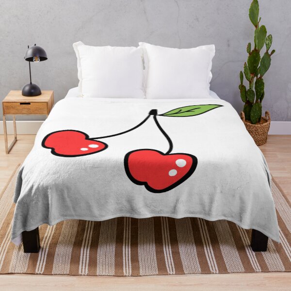 Item preview, Red cherries white background designed and sold by Jenmag.