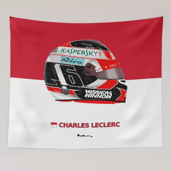 Item preview, Charles Leclerc F1 2019 helmet - Big Colour designed and sold by JageOwen.