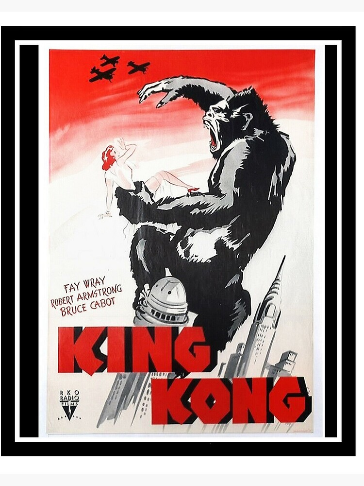 Vintage 1933 Version of RKO's King Kong Movie Cinema Poster Wall Art Art  Board Print for Sale by Jéanpaul Ferro