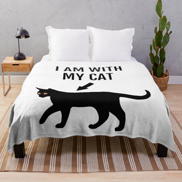 Item preview, I'm With My Cat Funny Cat Lovers Motto designed and sold by plumpjose.