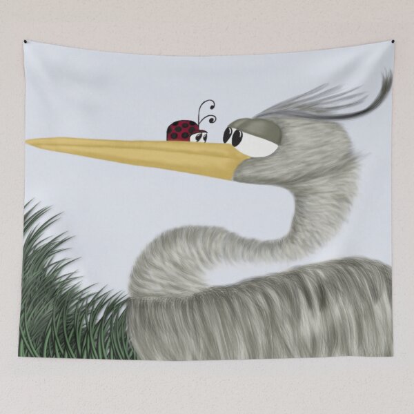 Item preview, Herb The Heron And The Ladybug designed and sold by OneArtsyMomma.