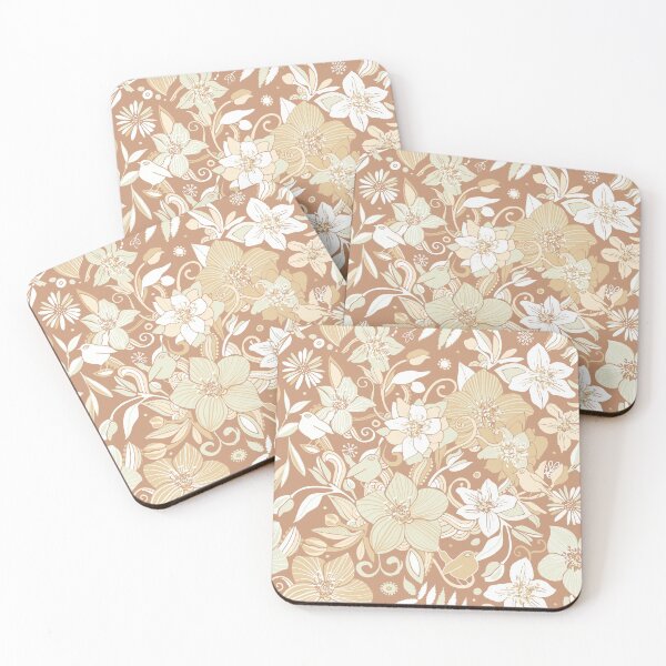 Item preview, Helleborus and birds | gold designed and sold by camcreativedk.