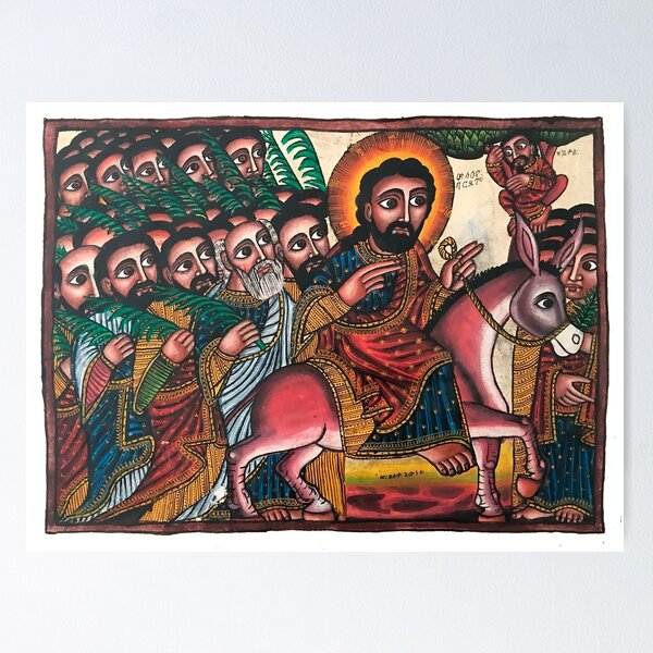 Item preview, Hosanna | Ethiopian Icon of the Entry into Jerusalem designed and sold by EkromDesigns.