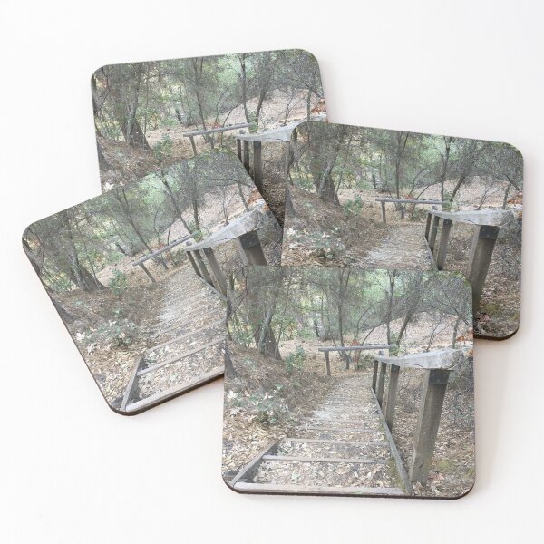 Item preview, Leaf-strewn steps on nature trail designed and sold by Rita Kindle.