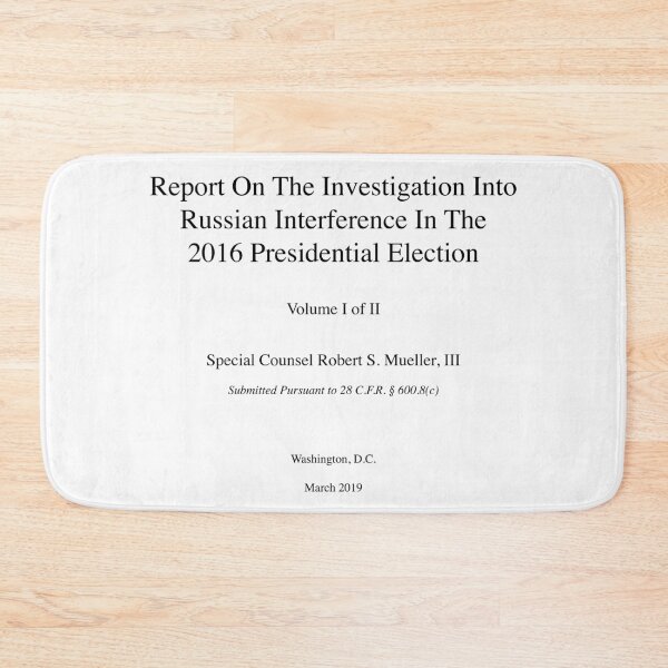 Item preview, Report on the Investigation into Russian Interference in the 2016 Presidential Election - cover designed and sold by AvengingMeteor.