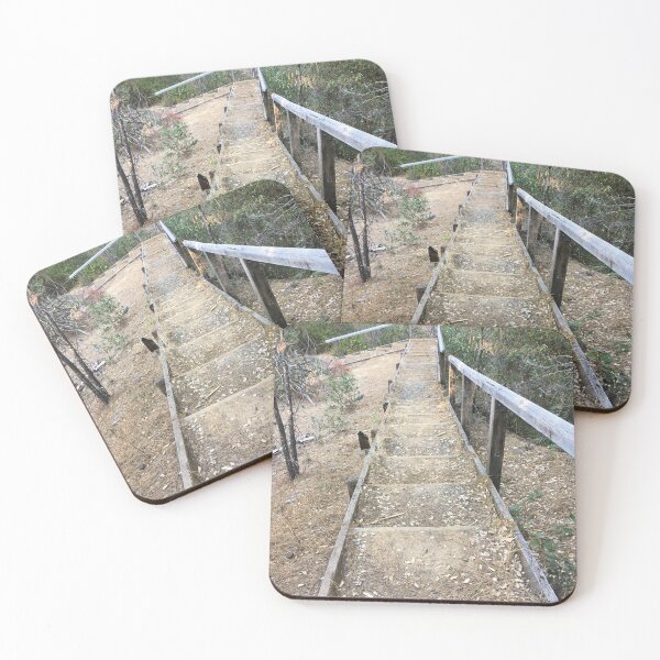 Item preview, Long set of rustic wooden steps designed and sold by Rita Kindle.