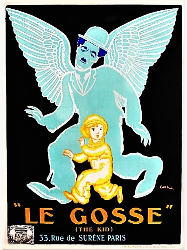 Disover Vintage 1921 Charlie Chaplin Movie Poster "Le Gosse (The Kid)" by Jean Carlu Premium Matte Vertical Poster