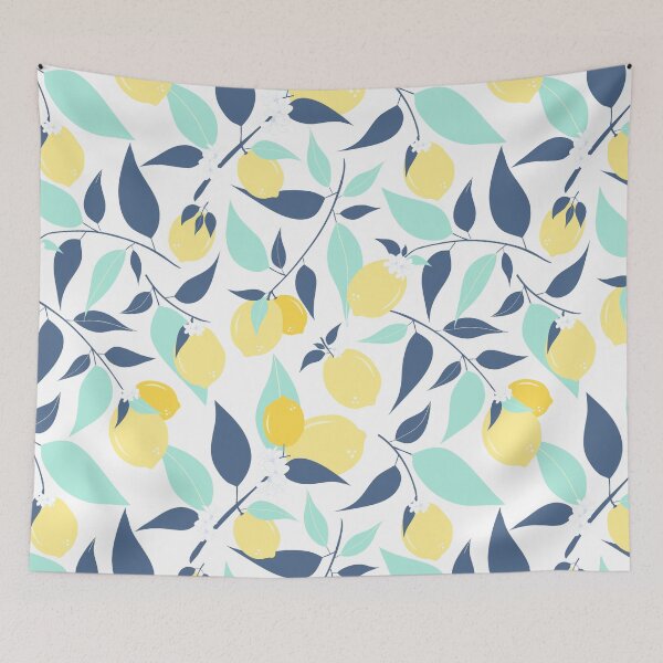 Item preview, Yellow and Mint Lemons Pattern designed and sold by heartlocked.