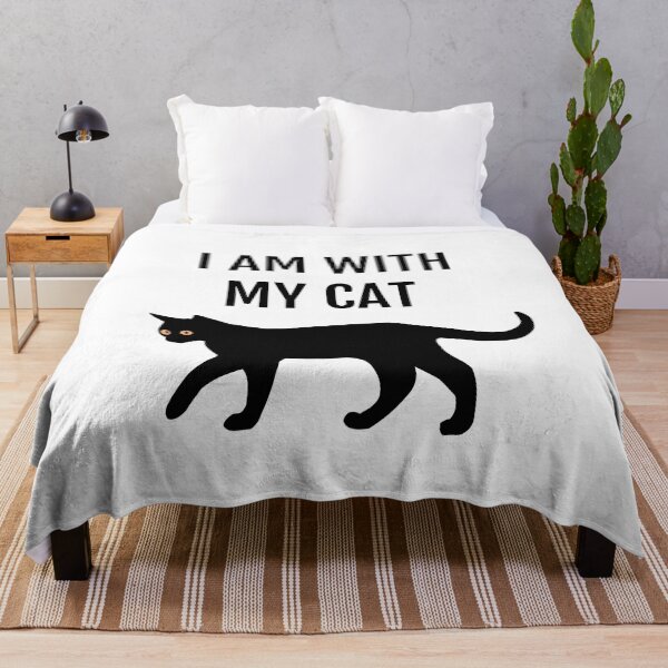 Item preview, I Am With My Cat Funny Cat Lovers Phrase designed and sold by plumpjose.