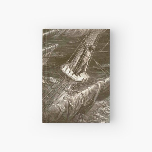 Gustave Dore. Raureif des alten Seefahrers, ich hatte eine höllische Sache getan, Krähennest, Segelschiff. Notizbuch