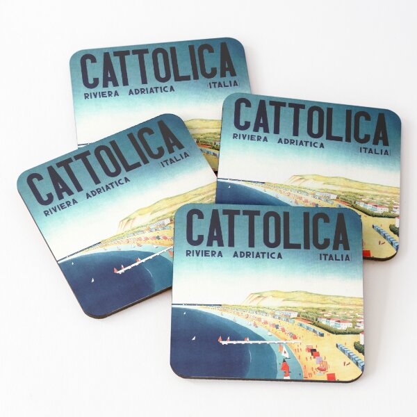 Item preview, CATTOLICA BEACH ITALY Advertisement Vintage Italian Holiday designed and sold by retroposters.