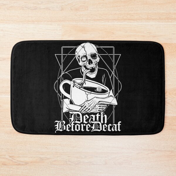 Item preview, Death Before Decaf: Death and a big coffee cup designed and sold by vonKowen.