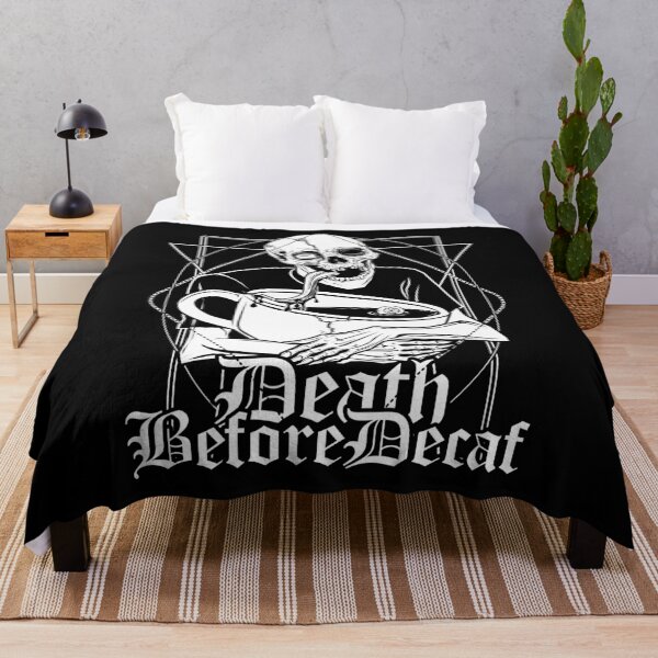 Item preview, Death Before Decaf: Death and a big coffee cup designed and sold by vonKowen.