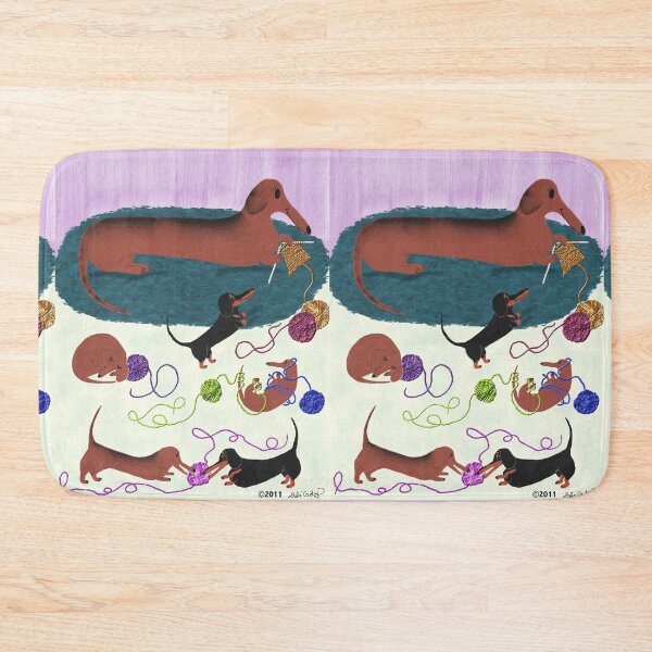 Item preview, Knitting Dachshund designed and sold by DebiCady.