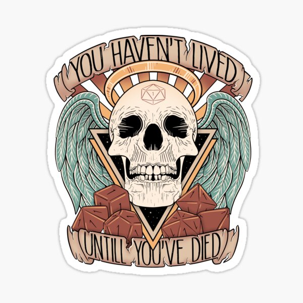 Honorary club of Dead Characters - DnD Dungeons & Dragons D&D Sticker
