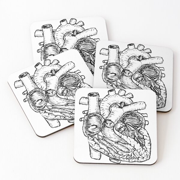 Item preview, Heart in Black and White - Anatomy designed and sold by mcdouemm.