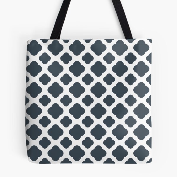 Item preview, Charcoal and White Quatrefoil Pattern designed and sold by KarinaI.