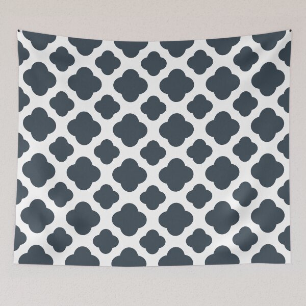 Item preview, Charcoal and White Quatrefoil Pattern designed and sold by KarinaI.