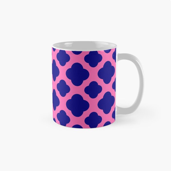 Item preview, Hot Pink and Navy Blue Quatrefoil Pattern designed and sold by KarinaI.