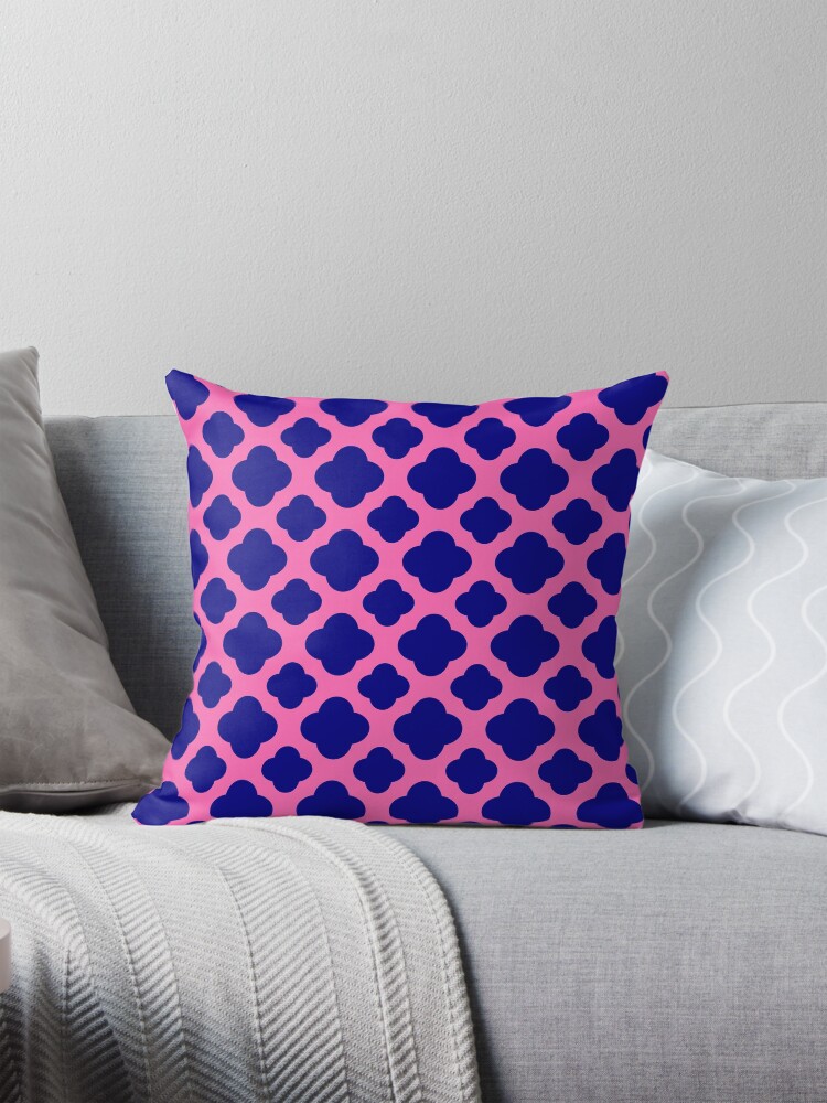 Hot pink and navy throw pillows sale