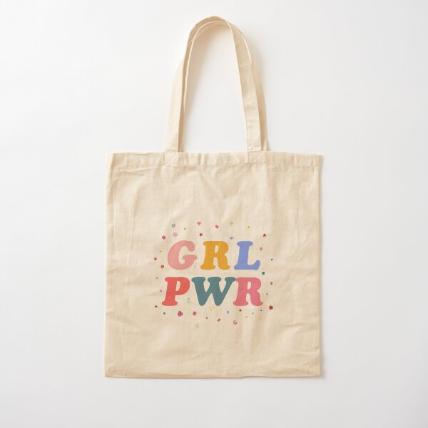 Female Empowerment Girl Power Girls Supporting Girls Reusable Shoulder bag Feminist National Womens Day Rainbow Bag GRL PWR Tote Bag
