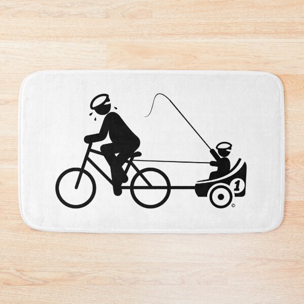 Item preview, STRAMPELNDER PAPA PULLS CHILD IN BIKE TRAIL, BY SUBGIRL designed and sold by SUBGIRL.