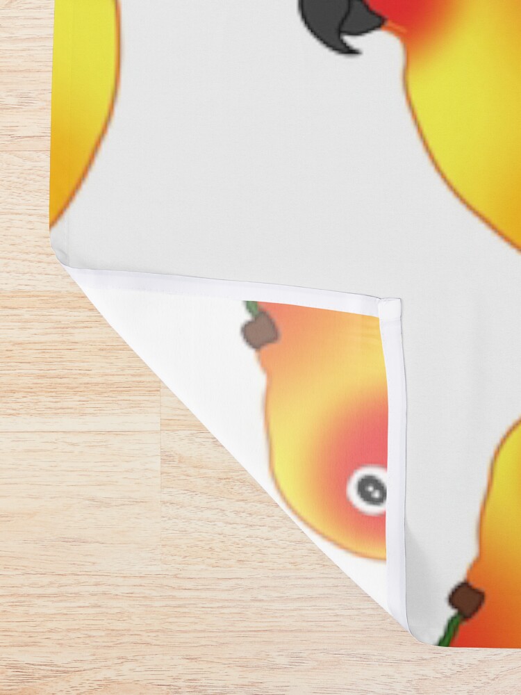 Alternate view of funny mango sun conure doodle Shower Curtain