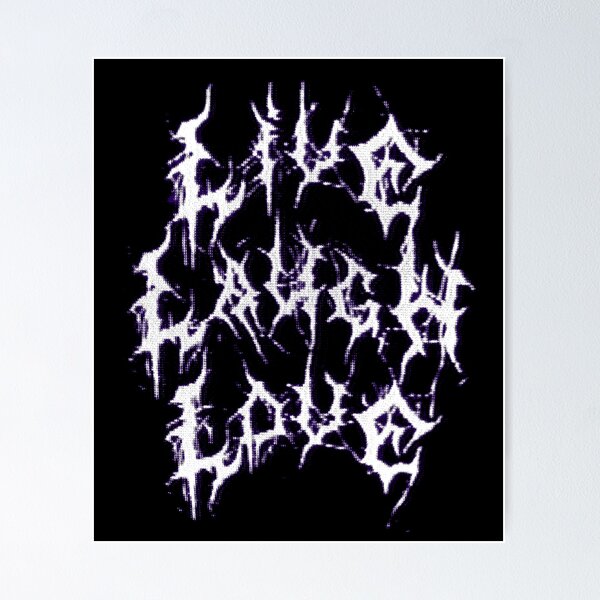 Live Laugh Love Death Metal Poster