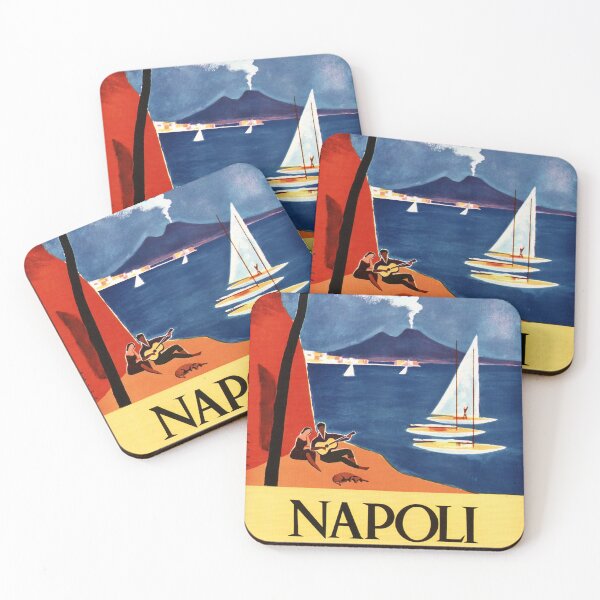 Item preview, NAPOLI ITALY Naples Seaside Beach Tourism Advertisement Vintage Italian  designed and sold by retroposters.