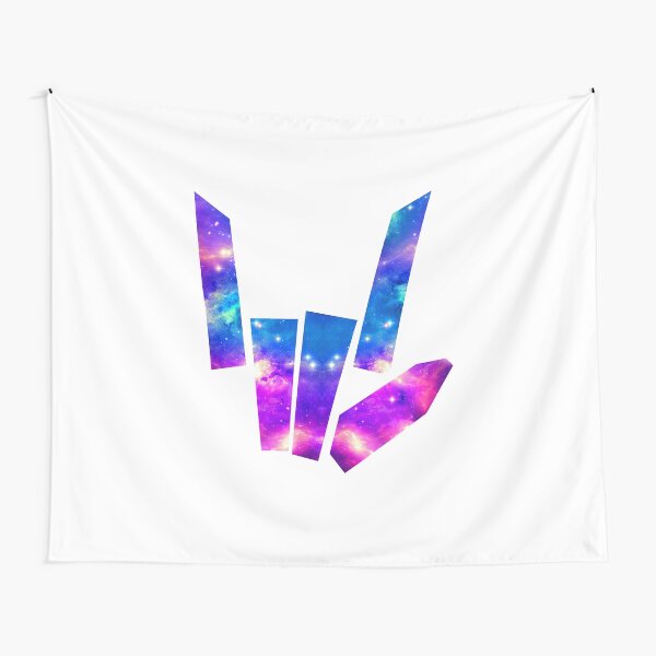 Share The Love Galaxy Logo Tapestry
