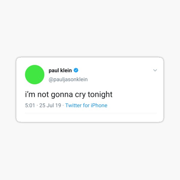Paul Klein tweet Sticker
